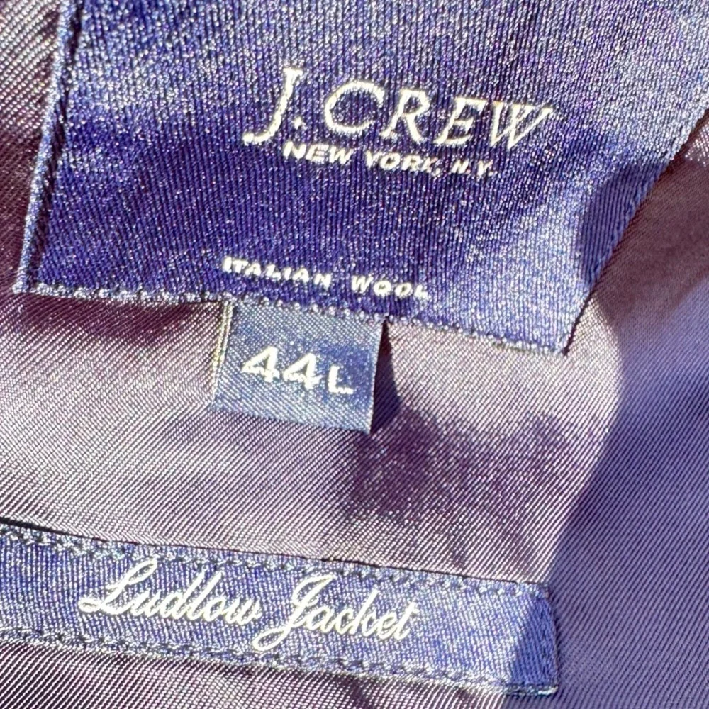 VTG JCrew Ludlow Jacket Italian Wool Charcoal Gray 44L Herringbone Blazer Jacket